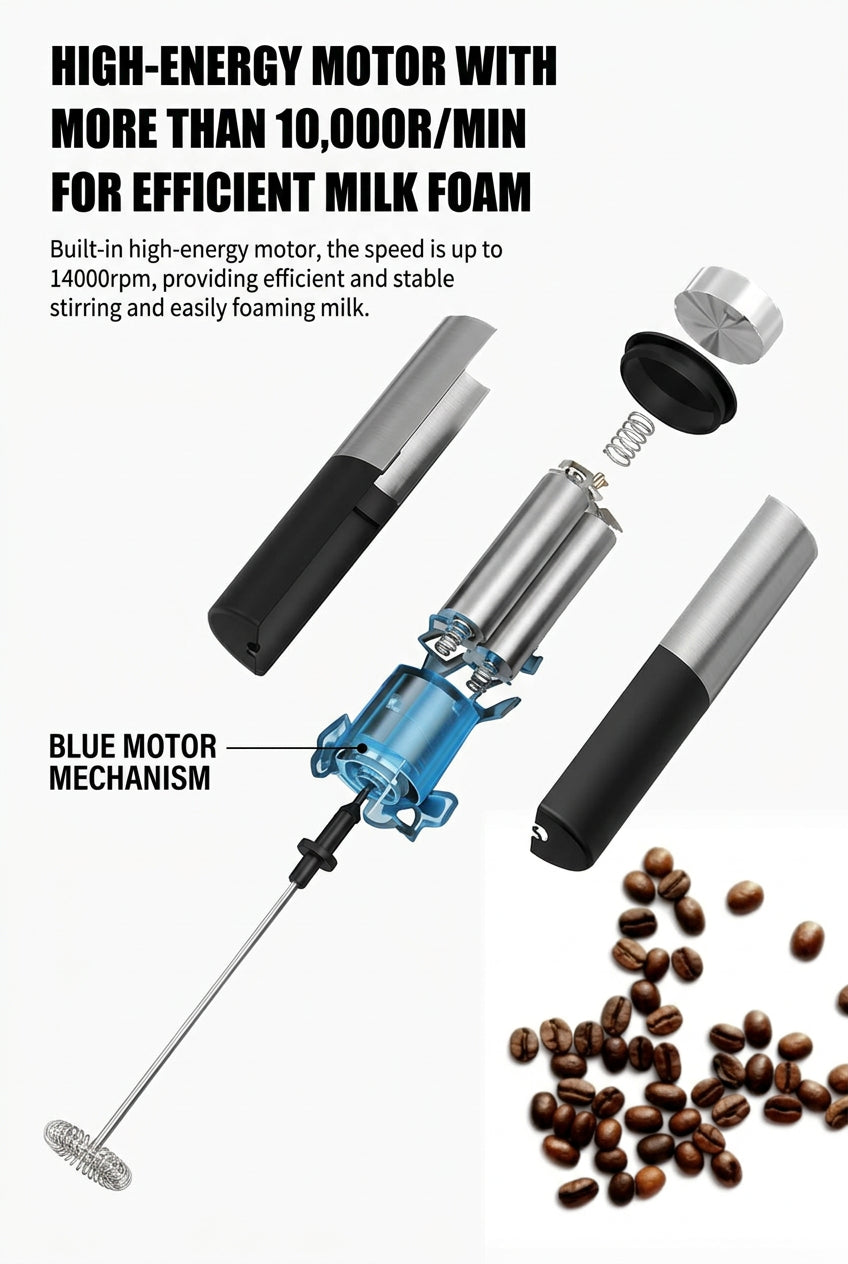 Stainless steel / Handheld / Battery operative Frother