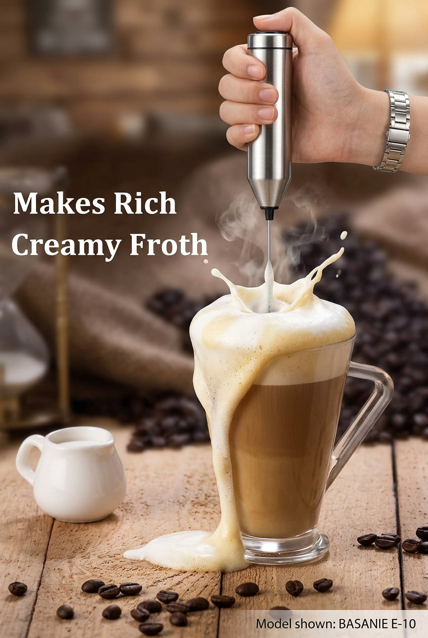 Stainless steel / Handheld / Battery operative Frother